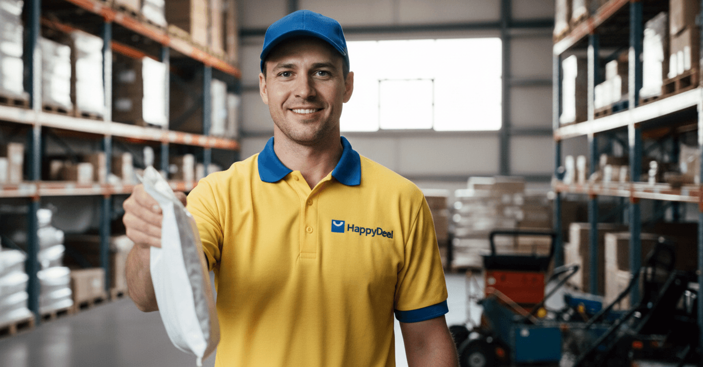 HappyDeel delivery person