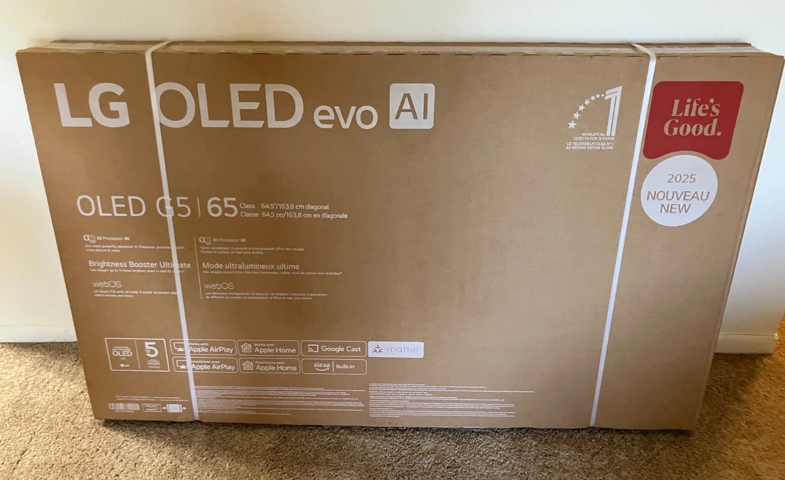 LG 65" Class G5 Series OLED evo AI 4K UHD Smart webOS TV (2025) - Brand New