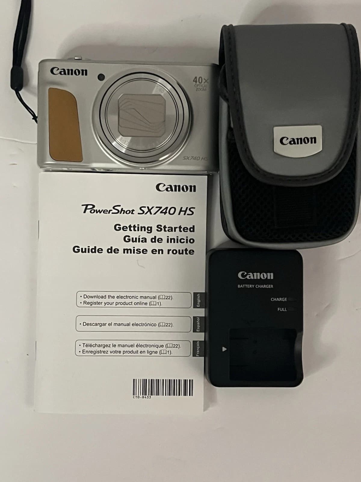 Canon PowerShot SX740 HS Digital Camera Silver , 40x Zoom - Image 1