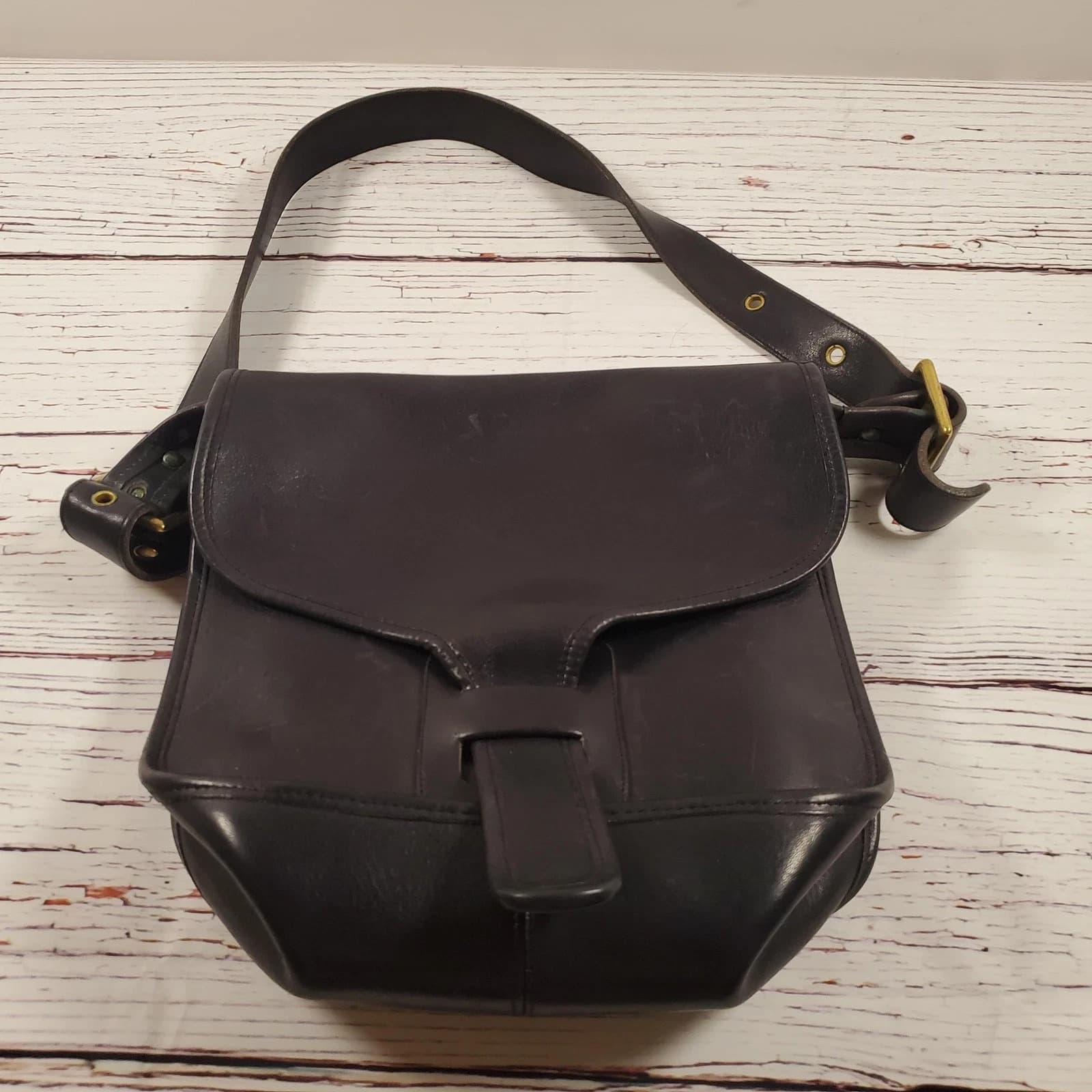 Coach Bonnie Cashin Courier Leather Crossbody Purse Vintage 70s - Image 1