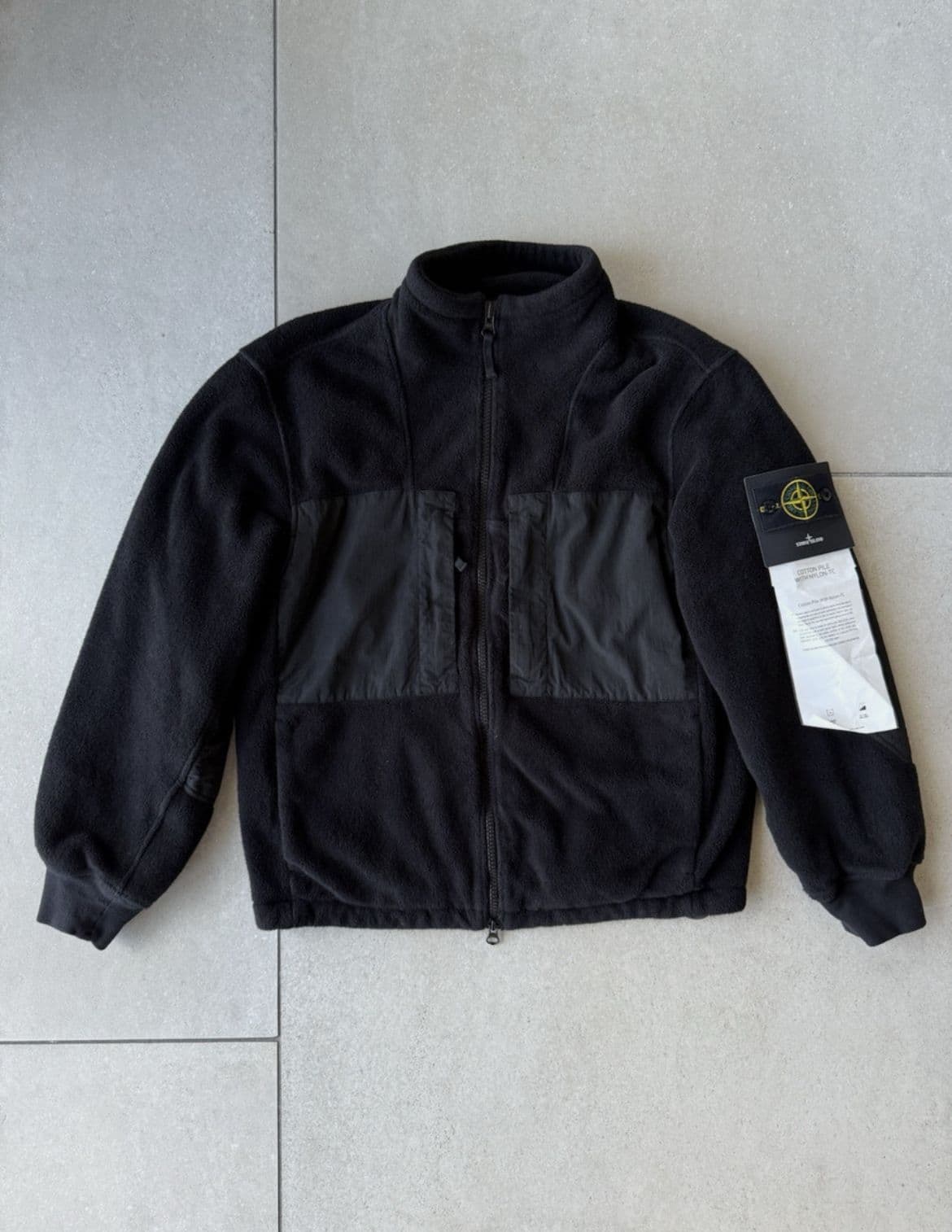 NWT Stone Island Fleece/Nylon Patch Full-Zip Jacket - Image 1