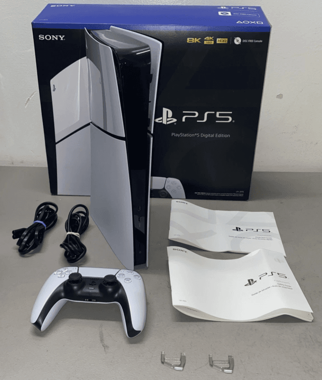 PlayStation 5 Slim Digital Edition 1TB Console System – White (Sony CFI-2015) - Image 1
