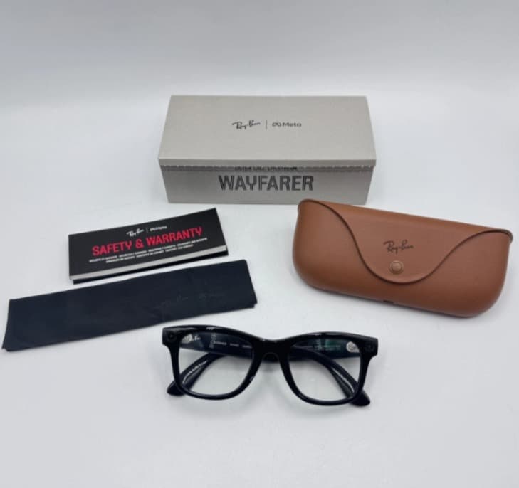 Ray-Ban Meta Wayfarer Smart Glasses RW4006 601/SB 50-22 Shiny Black (Gen 1) - Image 1
