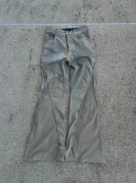 STEAL Rick Owens Mineral Pearl Bolan Banana Bootcut Denim - Image 1